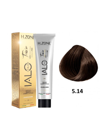 IALO H-ZONE Trés'or Coloration Permanante 5.14 Chocolat Extra Fondant Sans Ammoniaque 100ml