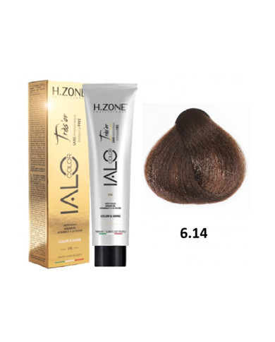 IALO H-ZONE Trés'or Coloration Permanante 6.14 Chocolat Fondant Sans Ammoniaque 100ml