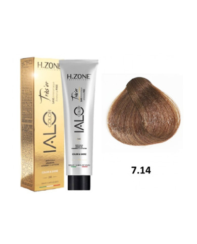 IALO H-ZONE Trés'or Coloration Permanante 7.14 Noisette Sans Ammoniaque 100ml
