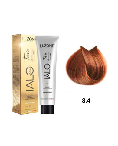 IALO H-ZONE Trés'or Coloration Permanante 8.4 Blond Clair Cuivré Sans Ammoniaque 100ml