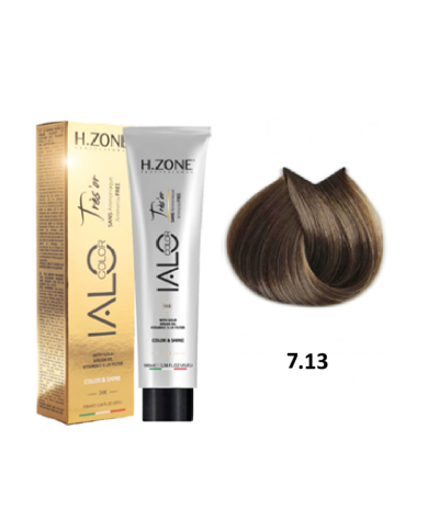 IALO H-ZONE Trés'or Coloration Permanante 7.13 Blond Beige Sans Ammoniaque 100ml