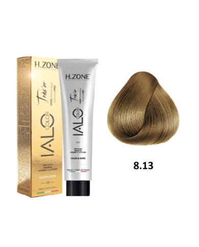 IALO H-ZONE Trés'or Coloration Permanante 8.13 Blond Clair Beige Sans Ammoniaque 100ml