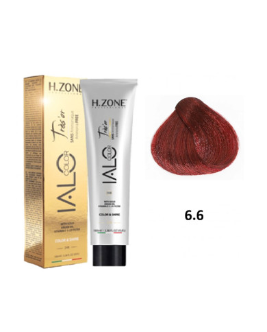 IALO H-ZONE Trés'or Coloration Permanante 6.6 Blond Foncé Rouge Sans Ammoniaque 100ml