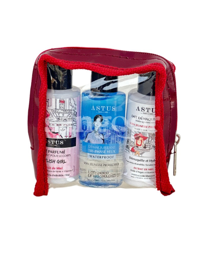 Astus Trousse de Voyage 3PCS – Routine Soin & Beauté