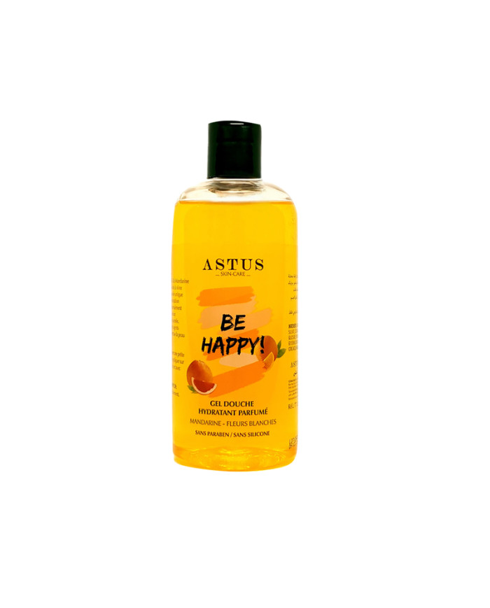 Astus Gel Douche Be Happy Mandarine & Fleurs Blanches 400ml