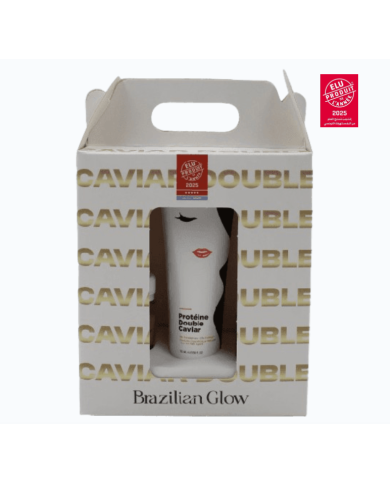Brazilian Glow Lissage Protéine Double Caviar – Soin Lissant Sans Formol Cheveux Fins et Colorés