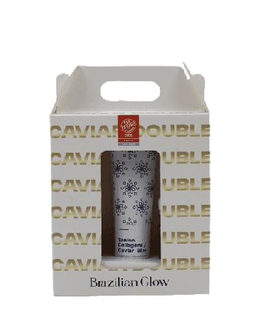 Brazilian Glow Lissage Tanino Collagène Double Caviar Bleu – Soin Lissant Sans Formol Cheveux Méchés et Abîmés