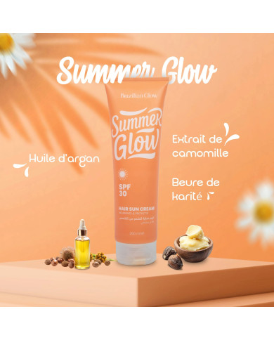 Summer Glow Masque Protecteur Cheveux – Soin Soleil Brazilian Glow | Kératine Caviar