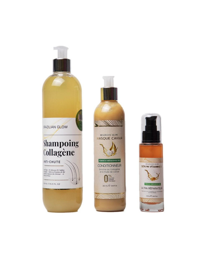 Brazilian Glow Pack Soins Collagène Anti Chute Brazilian Glow Pack Soins Collagène Anti Chute