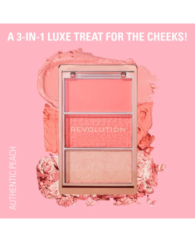 Revolution Blush Icon Palette Authentic Peach – 3 Blushs Haute Tenue