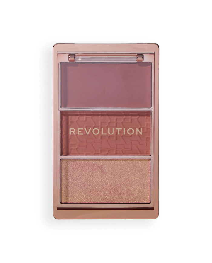 Revolution Blush Icon Palette Aura Points Rose – 3 Blushs Longue Tenue