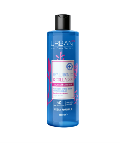 Urban Care Shampoing Acide Hyaluronique & Collagène – Cheveux Secs et Abîmés – Volume & Brillance