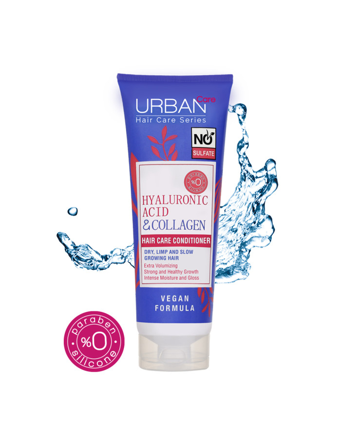 Urban Care Après-Shampooing Extra Volume 250ml – Acide Hyaluronique & Collagène Sans Sulfate