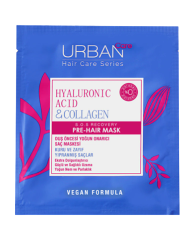 Urban Care Masque Avant Lavage Extra Volume Acide Hyaluronique & Collagène – Hydratation & Épaississant 50ml