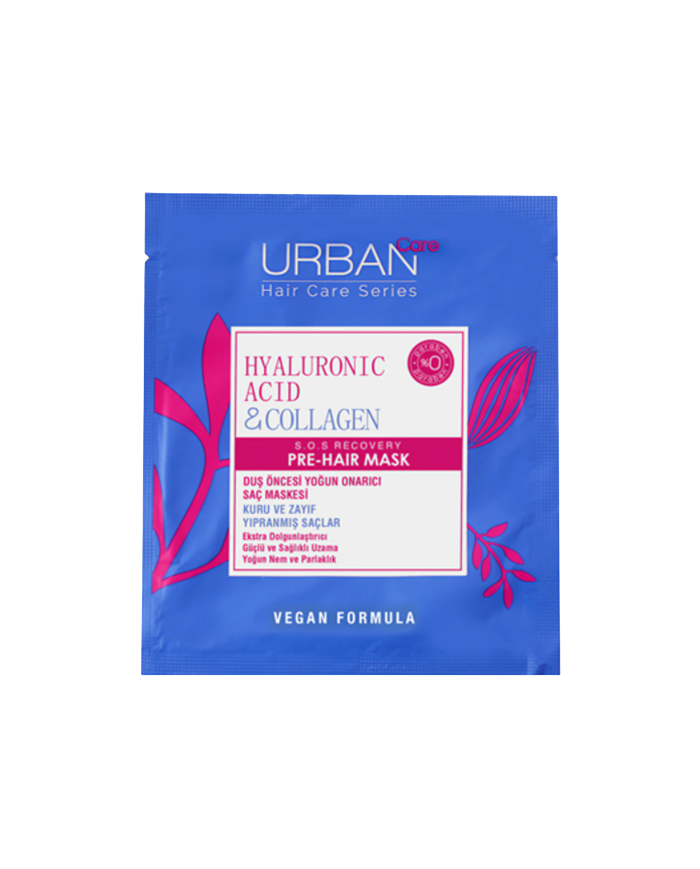 Urban Care Masque Avant Lavage Extra Volume Acide Hyaluronique & Collagène – Hydratation & Épaississant 50ml