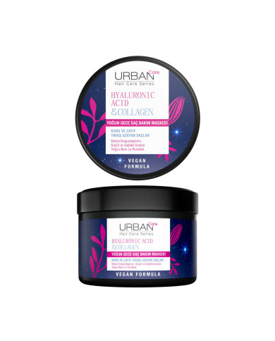 Masque de Nuit Acide Hyaluronique & Collagène – Réparateur & Volume – Urban Care