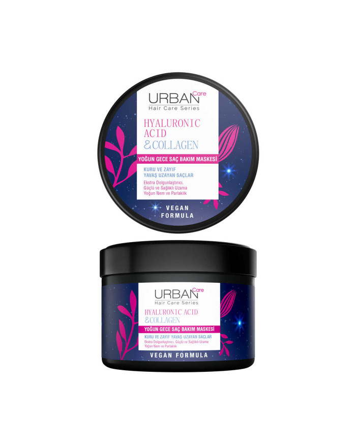 Masque de Nuit Acide Hyaluronique & Collagène – Réparateur & Volume – Urban Care