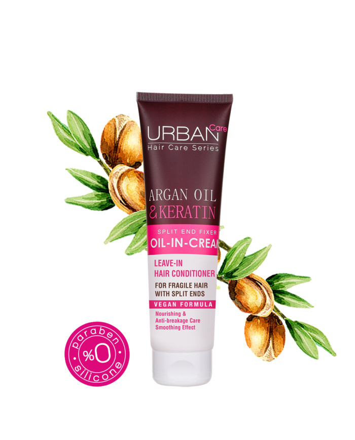 Urban Care Huile en Crème Argan & Kératine 200ml – Nutrition & Volume