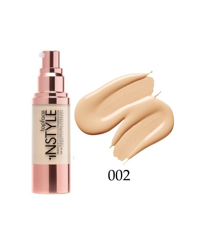 TOPFACE Instyle Perfect Coverage 002 – Fond de Teint Longue Tenue