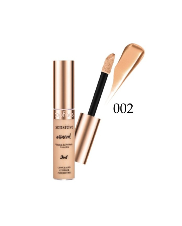 TOPFACE Sensitive Mineral 3in1 002 – Correcteur & Fond de Teint