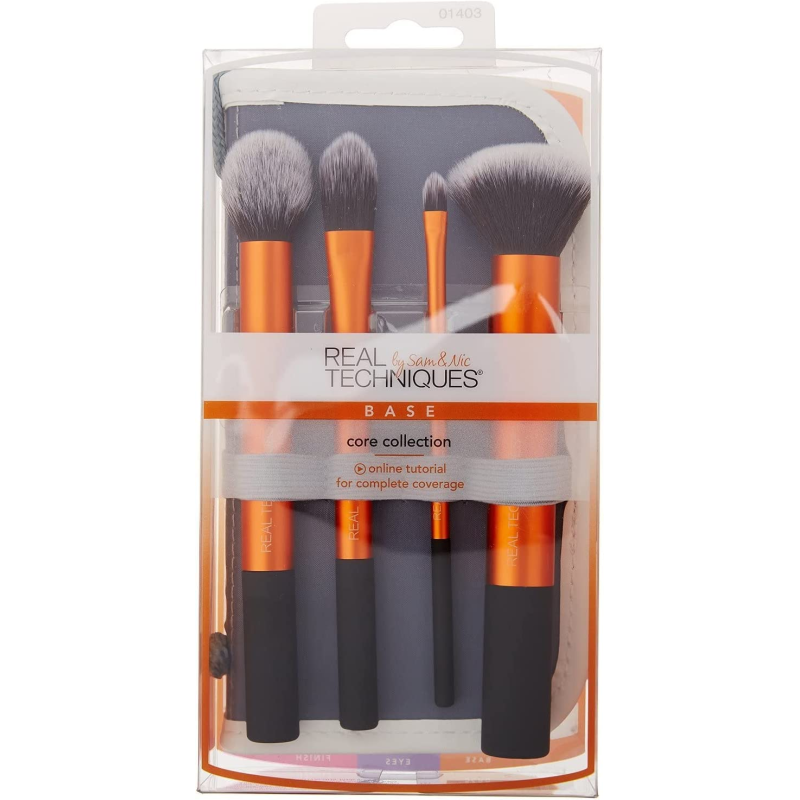 real techniques base set pinceaux maquillage fond de teint blush contouring bronzer