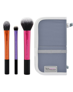 real techniques travel essentials pinceaux maquillage fond de teint blush contouring bronzer