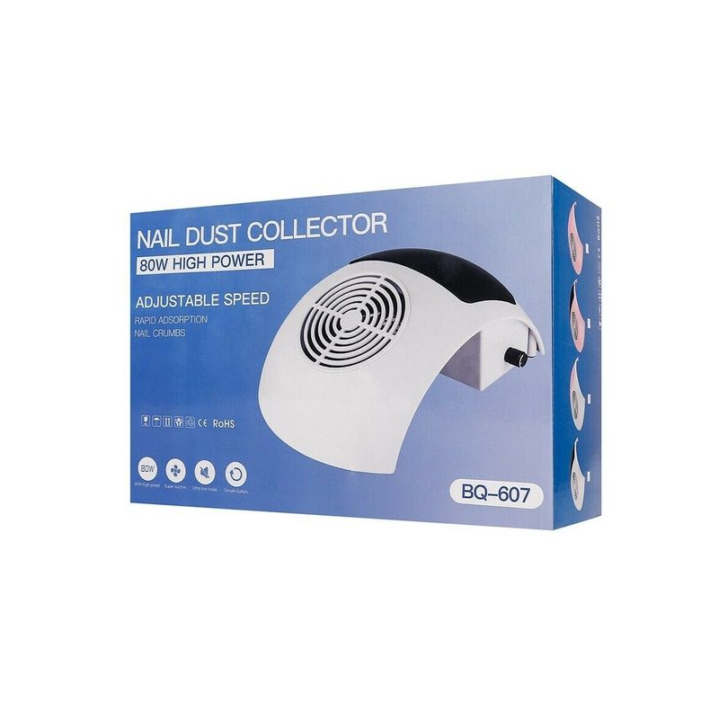 Aspirateur de Poussière Ongles avec Sac filtre 80 watt Professionnel Manicure