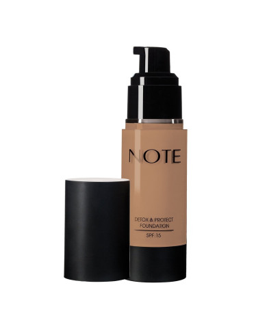 NOTE Detox and Protect Foundation Pump 102 – Fond de Teint Warm Almond Hydratant & Protecteur | Tunisie