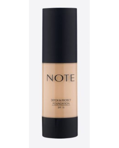NOTE Detox and Protect Foundation Pump 122 – Fond de Teint Light Beige Hydratant & Protecteur | Tunisie