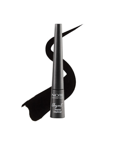 NOTE Elegant Matte Dipliner 01 – Eyeliner Liquide Coal Black | Fini Mat Longue Tenue | Tunisie