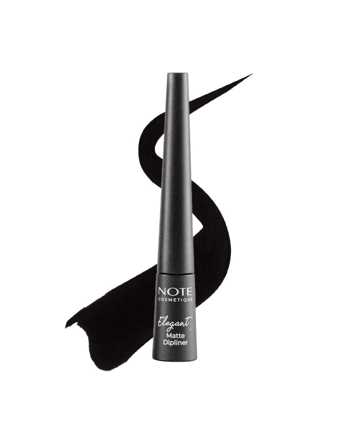 NOTE Elegant Matte Dipliner 01 – Eyeliner Liquide Coal Black | Fini Mat Longue Tenue | Tunisie