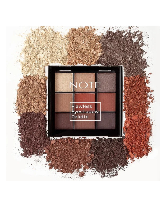 NOTE Flawless Eyeshadow 01 – Palette fards à paupières Canlı Renkler | Couleurs Vibrantes & Pigmentation Intense