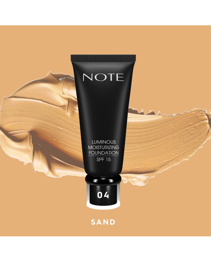 NOTE Luminous Moisturizing Foundation 04 – Sand | Teint beige chaud