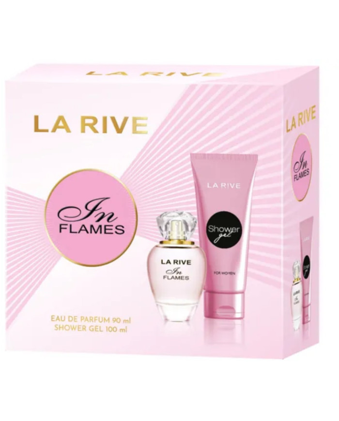 La Rive Coffret In Flames Femme – Eau de Parfum 90 ml + Gel Douche 100 ml | Inspiré Olympea Tunisie