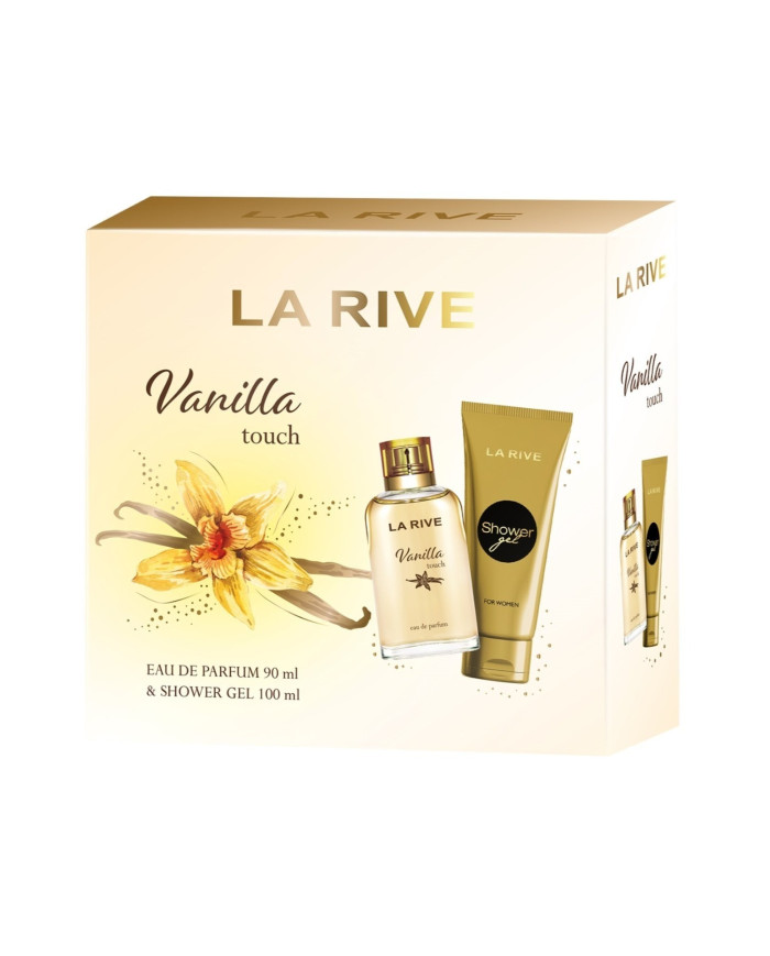 La Rive Coffret Vanilla Touch Femme – Eau de Parfum 90ml + Gel Douche 100ml | Parfum Gourmand Vanille Tunisie