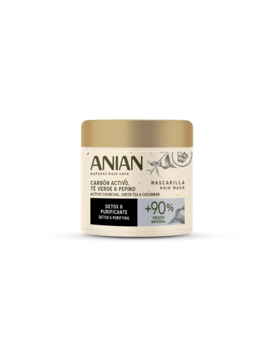 ANIAN Masque Charbon Thé Vert Concombre 350ml - Cheveux Gras