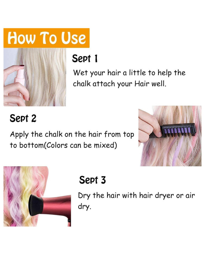 Peigne Coloration Cheveux Temporaire Multicolore - Idée Cadeau Enfant