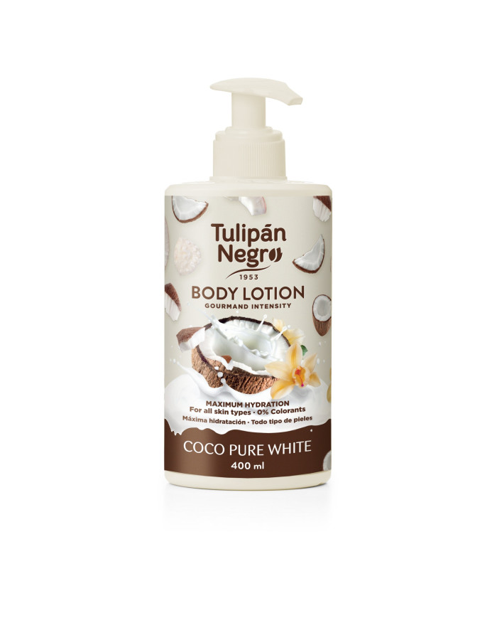 Tulipan Negro Body Lotion Coco Pure White 400ML – Lotion Corps Hydratante Coco | Tunisie
