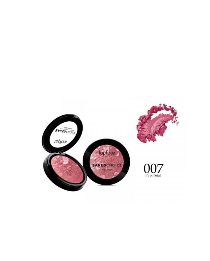 Topface Baked Blush 007 | Fard à Joues Rose Intense & Glow | Cherry Beauty Tunisie