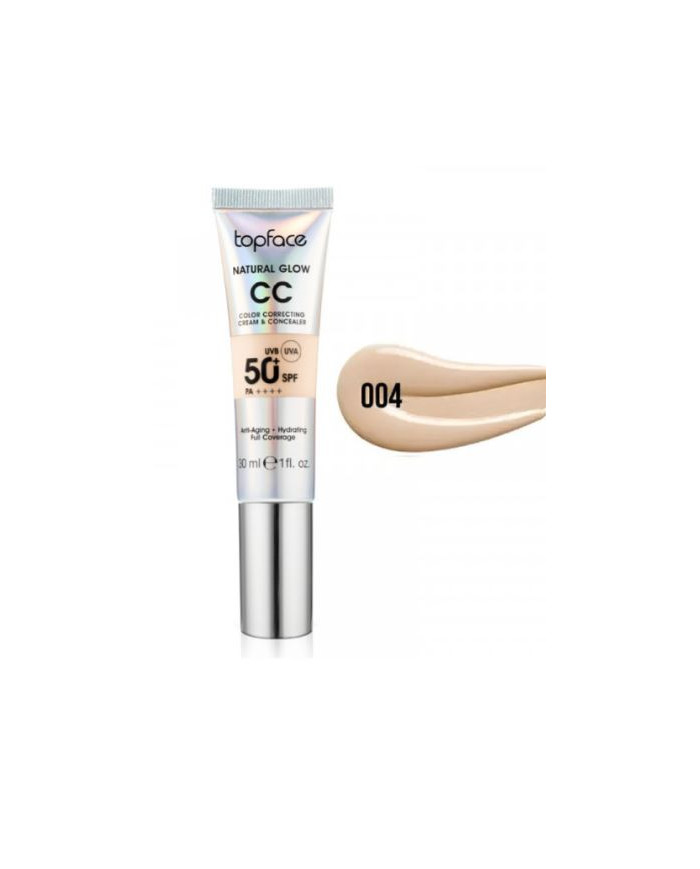 Topface CC Cream & Concealer 004 | Teint Foncé & Glow Naturel | Cherry Beauty Tunisie