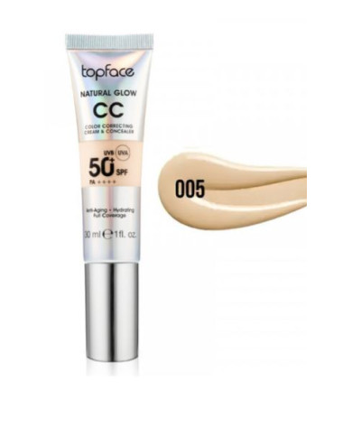Topface CC Cream & Concealer 005 | Teint Très Foncé & Glow Naturel | Cherry Beauty Tunisie
