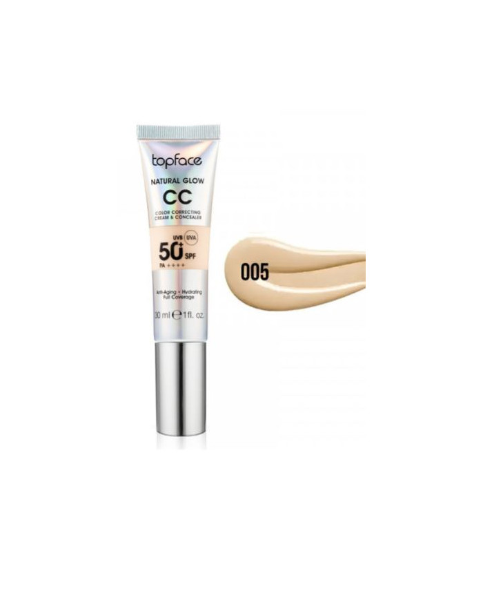 Topface CC Cream & Concealer 005 | Teint Très Foncé & Glow Naturel | Cherry Beauty Tunisie