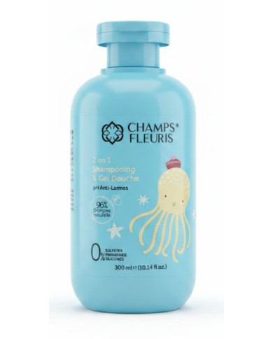 Champs Fleuris Shampoing Gel Douche 2en1 Garçon 300ml | Sans Sulfate Parabène
