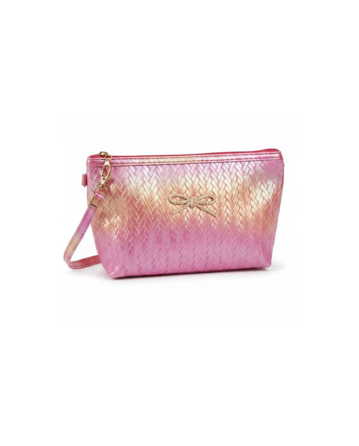 Trousse maquillage papillon rose fuchia– Pochette cosmétique pratique