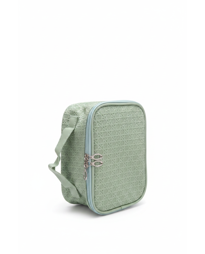 Trousse maquillage mini valise vert – Vanity cosmétique portable