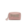 Trousse maquillage carrée strass PINK rose bebe – Pochette rose glamour
