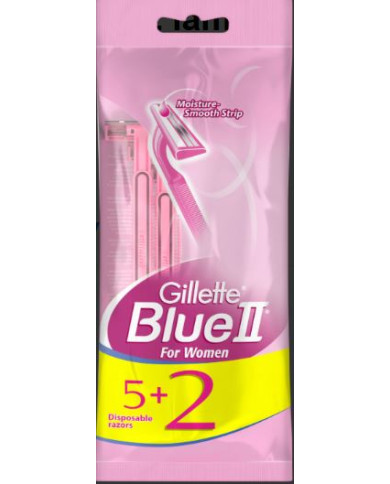 Gillette Blue 2 5+2 – Pack rasoirs jetables 2 lames