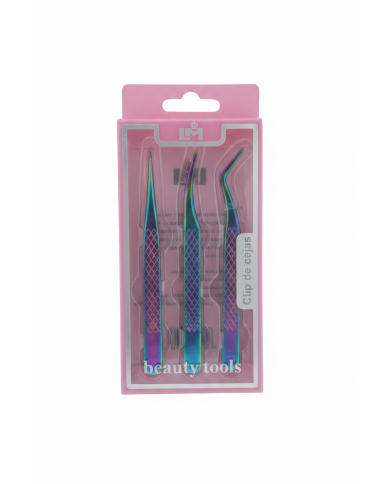 Kit 3 pinces sourcils – épilation précision professionnelle