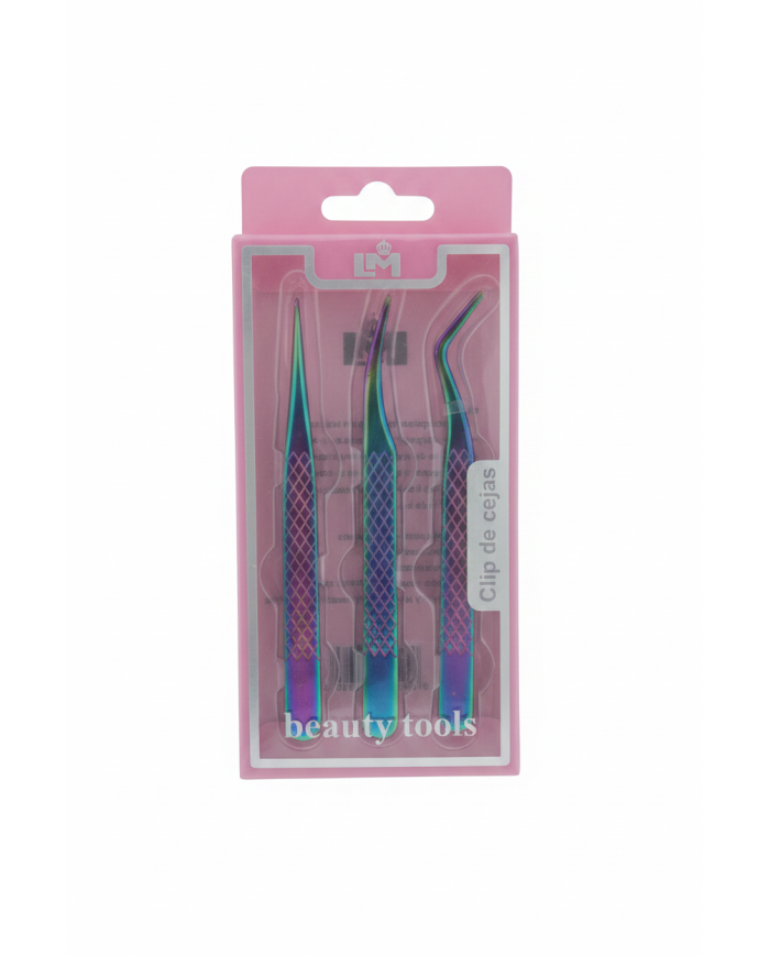 Kit 3 pinces sourcils – épilation précision professionnelle
