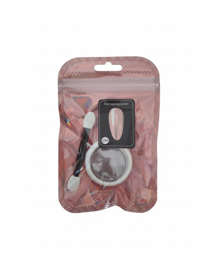 Poudre electroplating ongles – Effet chrome miroir